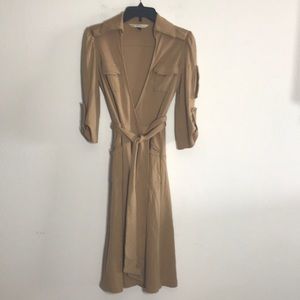Diane Von Furstenberg brown wool wrap dress
